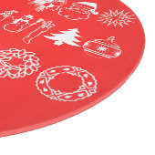 クリスマスパーティー雪だるまサンタクロースワークショップ カッティングボード (角)