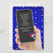 クリスマスパーティー電話文字メッセージ 招待状 (正面)