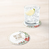 クリスマスパーティー飲まない私は踊り ラウンドペーパーコースター (インサイチュ)