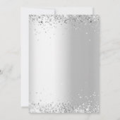 クリスマスパーティー鹿グリーンシルバー北欧 招待状 (裏面)