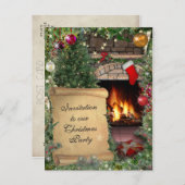 クリスマスパーティー インビテーションポストカード (正面/裏面)