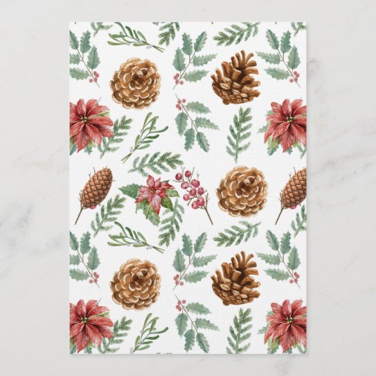 クリスマスパーティー ウィンターボタニカル 招待状 (裏面)