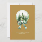 クリスマスパーティー エレガント ゴールド スターズ 招待状 (裏面)