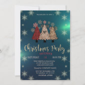 クリスマスパーティー クリスマスツリー みどりの企業パーティー 招待状 (正面)