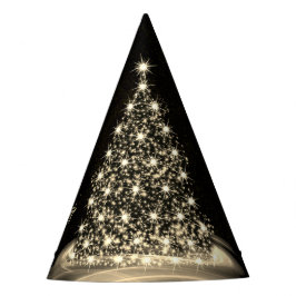クリスマスパーティー ゴールデン シャイニー ツリー 冬 ブラック パーティーハット
