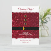 クリスマスパーティー – サンタの目まいがするような赤い服 –  招待状 (スタンド正面)