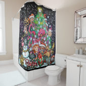 クリスマスパーティー シャワーカーテン (インサイチュ)