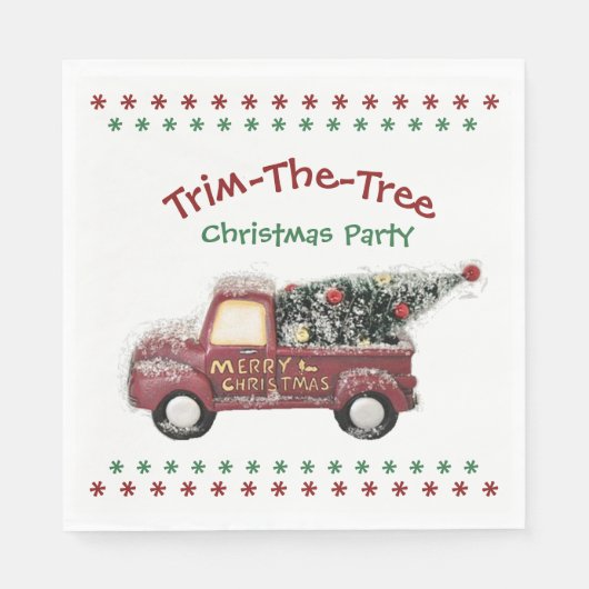 クリスマスパーティー スタンダードランチョンナプキン (正面)