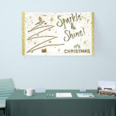 クリスマスパーティー、スパークル、つるのバナー 横断幕 (トレードショー)