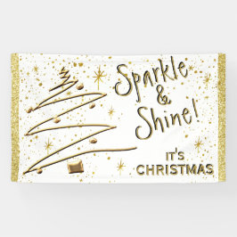 クリスマスパーティー、スパークル、つるのバナー 横断幕