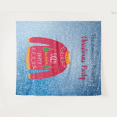 クリスマスパーティー ダサいスウェーター 赤 青 雪 タペストリー (正面(横))