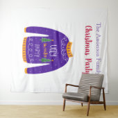 クリスマスパーティー ダサいスウェーター 青 白 タペストリー (インサイチュ(横))