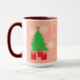 クリスマスパーティー .ツリーとギフト | エレガントなホリデー マグカップ