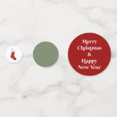 クリスマスパーティー テーブル コンフェッティ 赤いリボン テーブル デコ (裏面)