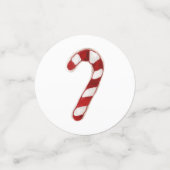 クリスマスパーティー テーブル コンフェッティ 赤いリボン テーブル デコ (スモール正面)