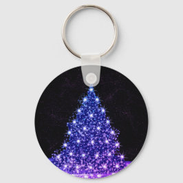 クリスマスパーティー ピンク ブルー ツリー 冬 ブラック ラスティック キーホルダー
