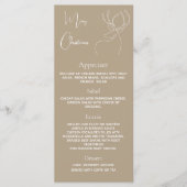 クリスマスパーティー ベージュのトナカイ 北欧風ディナーメニュー メニュー (正面)