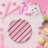 クリスマスパーティー ペッパーミント キャンディーケーン 紙皿 (パーティー)