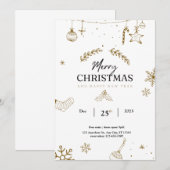 クリスマスパーティー ホリデーパーティー 子供 クリスマス xmas 招待状 (正面/裏面)