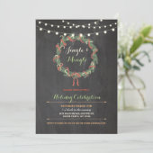 クリスマスパーティー リース メリー ジングル ミンゲル ご招待 招待状 (スタンド正面)