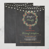 クリスマスパーティー リース メリー ジングル ミンゲル ご招待 招待状 (正面/裏面)