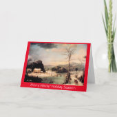 クリスマスパーティー、伝統的クリスマスの新年の挨拶 シーズンカード (正面)