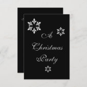 "クリスマスパーティー" – 冬の灰色の雪[a] 招待状 (正面/裏面)