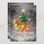 クリスマスパーティー 招待状 (正面/裏面)