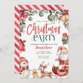 クリスマスパーティー 招待状 (正面/裏面)