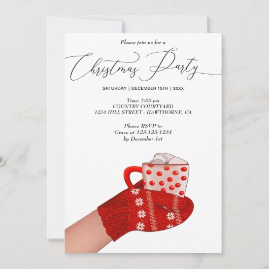 クリスマスパーティー 招待状 (正面)