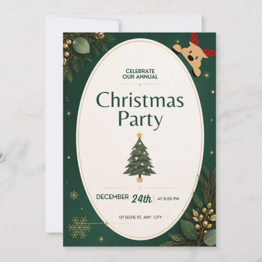 クリスマスパーティー 招待状 (正面)