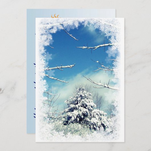 クリスマスパーティー 招待状 (正面/裏面)