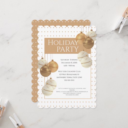 クリスマスパーティー 招待状 (正面/裏面インサイチュ)