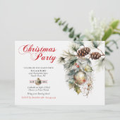 クリスマスパーティー 招待状 家族または会社用 (スタンド正面)