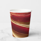 クリスマスパーティー – 新年パーティー – 赤と金ゴールド- 紙コップ (裏面)