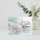 クリスマスパーティー – 日付の保存 案内ポストカード (スタンド正面)