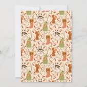 クリスマスパーティー 猫 犬 黄色 招待状 (裏面)