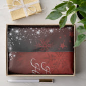 クリスマスパーティー 白い星 クリスマスの木 赤い雪の結晶 薄葉紙 (ギフト)