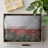 クリスマスパーティー  緑のツリー 赤 銀の雪の結晶 薄葉紙 (ギフト)