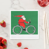 クリスマスパーティー 自転車 スタンダードランチョンナプキン (インサイチュ)