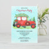 クリスマスパーティー 赤いトラック 青い冬 招待状 (スタンド正面)