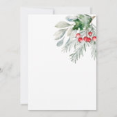 クリスマスパーティー 赤いポインセチア 招待状 (裏面)