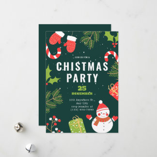 クリスマスパーティー 赤と緑 面白い シーズンカード