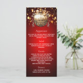 クリスマスパーティー 赤金色の飾り付きディナーメニュー メニュー (スタンド正面)