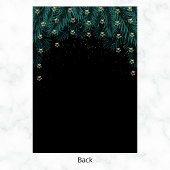 クリスマスパーティー | 金ゴールドの木、星、松の枝 招待状