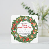 クリスマスパーティー 飾り作り ホリデーシーズン 招待状 (スタンド正面)