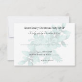 クリスマスパーティーRSVPゲストカウントハイビスカス 招待状 (正面)