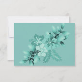 クリスマスパーティーRSVPゲストカウントハイビスカス 招待状 (裏面)