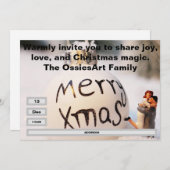 クリスマスパーティ招待状テンプレート シーズンカード (正面/裏面)