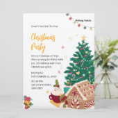 クリスマスパーティ招待状 招待状 (スタンド正面)